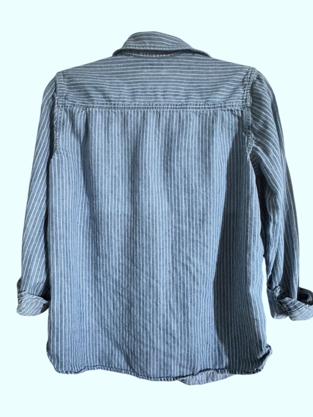 Faherty Tried & True Chambray Classic Shirt - Bluewater Stripe Wash (Medium) - Picture 5 of 8